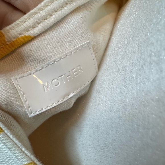 NWT Mother The Ruffle Dyed Floral Leopard Yellow Denim Mini Skirt Size 28 / 8 - Picture 10 of 11